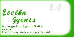 etelka gyenis business card